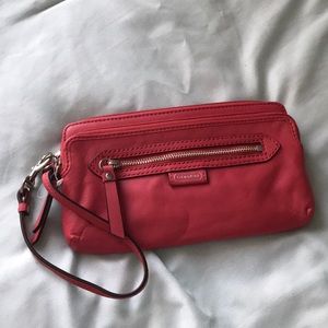 Pink Coach wristlet